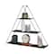 Honey Can Do 28" Black Three-Tier Triangle Decorative Metal Wall Shelf